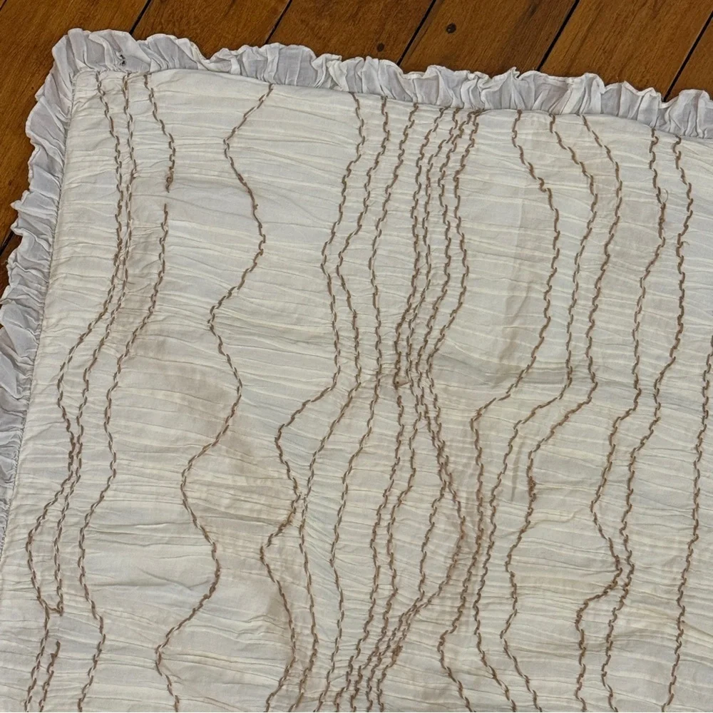 Pottery Barn Smocked Ruffled Euro Sham - Picture 4 of 11